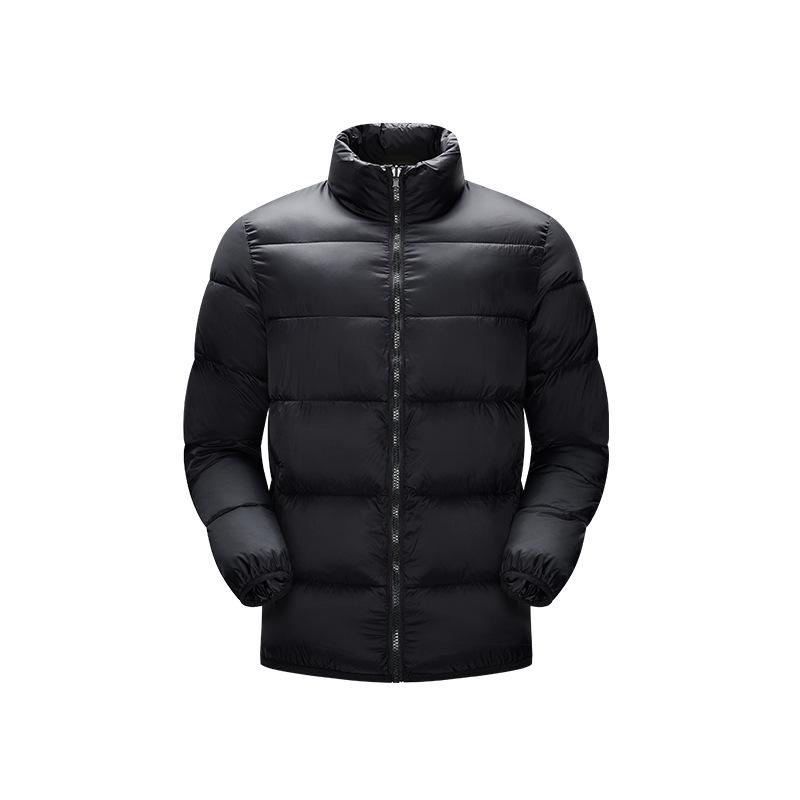 Men s Lightweight White Duck Down Jacket - Autumn/Winter Stand Collar Warm Loose Outdoor Outerwear Small