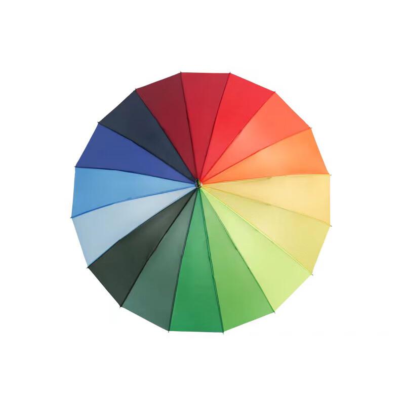24-Rib Windproof Rainbow Straight Umbrella