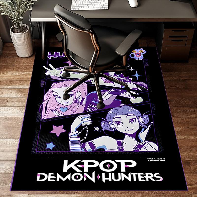 1pc KPop Demon Hunters30 Design Printed Area Rug Carpet for Bedroom Living Room Home Decor Rugs Mat Non Slip Mat Rug for Bedside