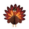 6pcs/set Turkey Honeycomb Ball Ornament Thanksgiving Party Autumn Themed Table Centerpiece Setting Decoration