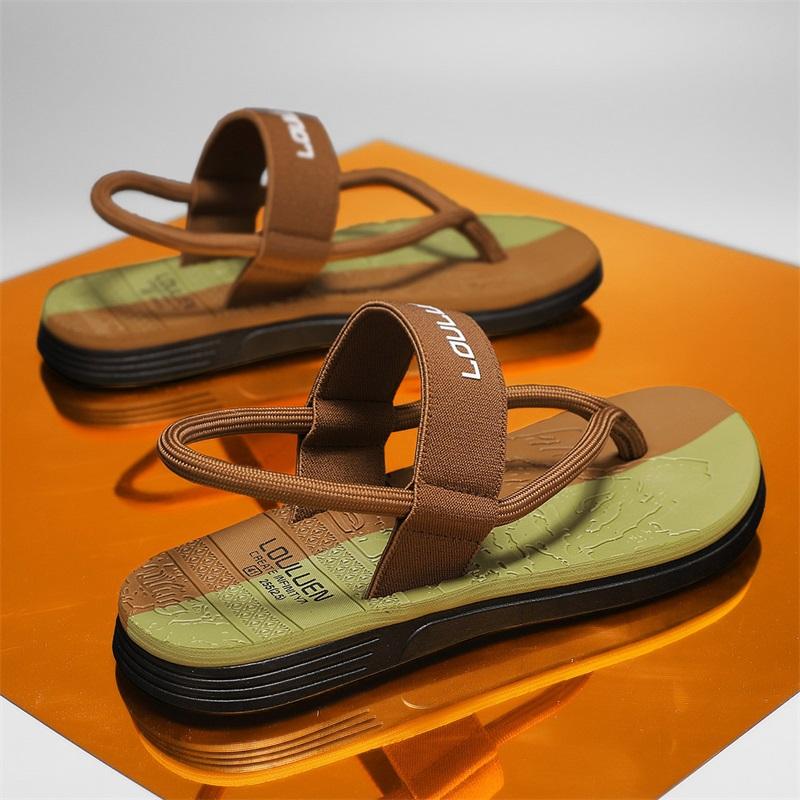 Fashion Outdoor Sandals Slippers Summer New Clip Foot Men Sandals Fashion Outdoor Casual Beach Shoes Breathable Lightweight Non-slip Sli