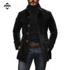 Men's Solid Color Stand Collar Cardigan Suit Windbreaker for Spring/Autumn