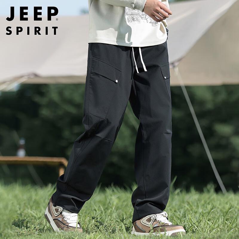 JEEP SPIRIT Men's Autumn/Winter Windproof Casual Cargo Pants