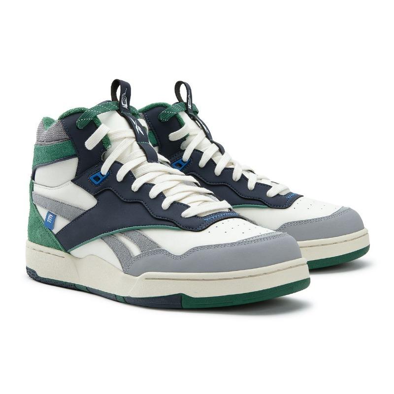 Nautica X Reebok BB 4000 II MID Unisex Mid-Top Vintage Basketball Shoes White Green 100245907