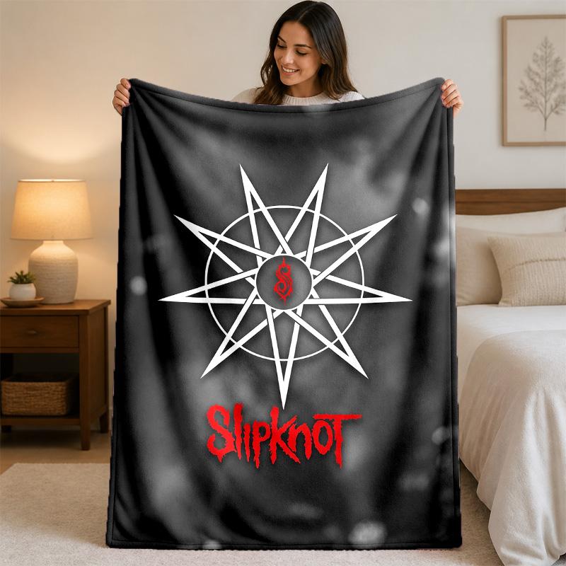 Coperta in Flanella con Stampa Slipknot Morbida Leggera Coperta Pluche per Letto Divano Uso Domestico