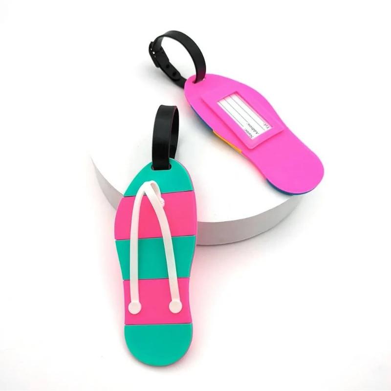 1 STK PVC-bagasjemerker Reisetilbehør Silikonkoffertmerker Motestil Silisium Bærbar reiseetikett ID-adresseholder