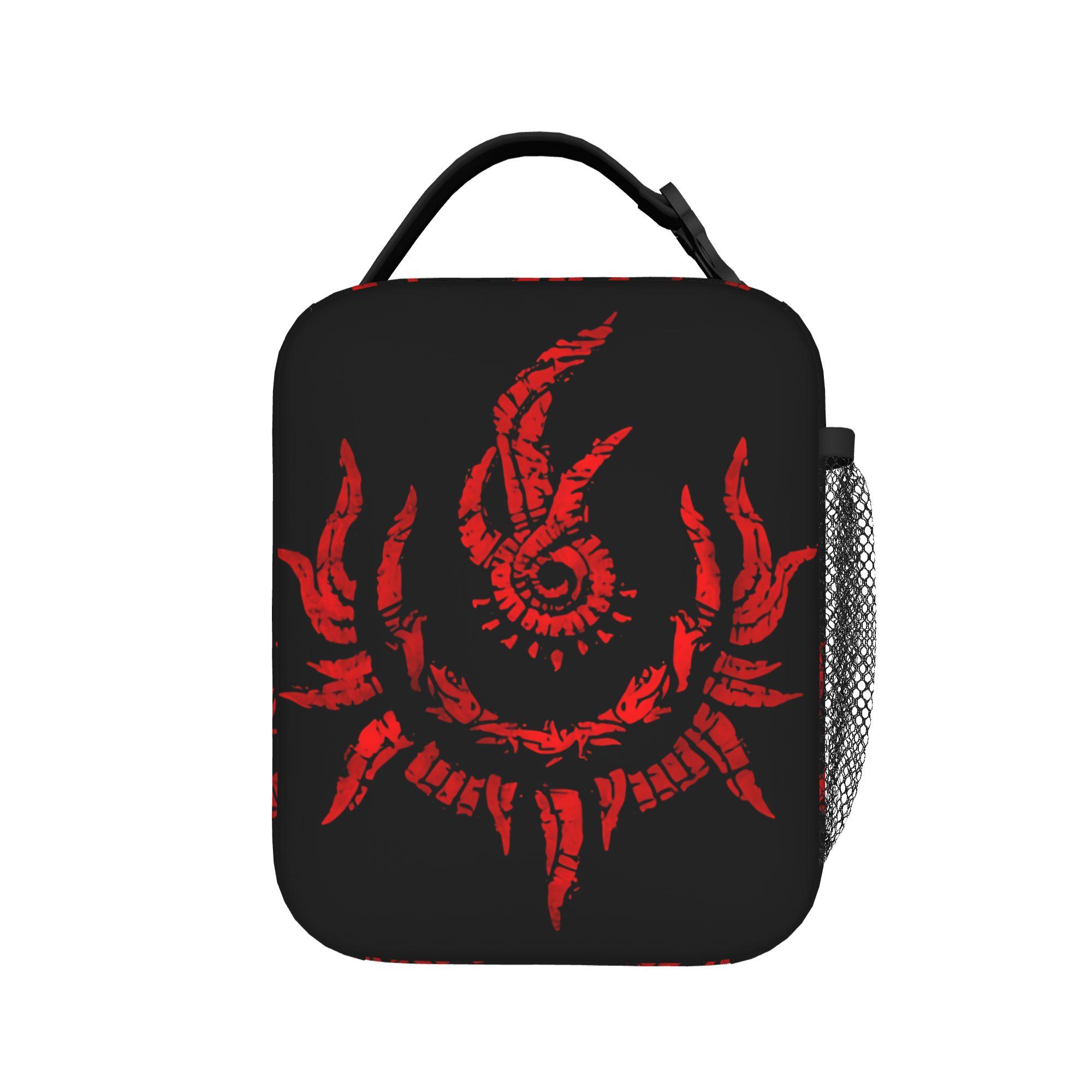 Elden Ring Spel Lunchtas Kantoor Draagbaar Geïsoleerde Lunchbox Voor Kind Oxford Print Koeltas One Size
