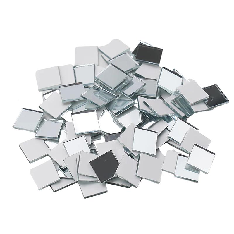 

100 шт./лот 2X2 см Мини квадратные стеклянные зеркальные мозаичные плитки для стен ванной комнаты DIY домашний декор поделки настенное искусство декор