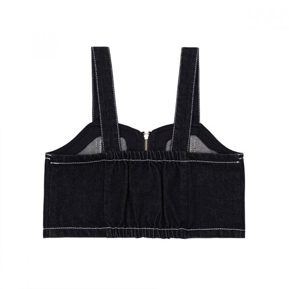Tiffany Black Denim Bustier T54ksv010