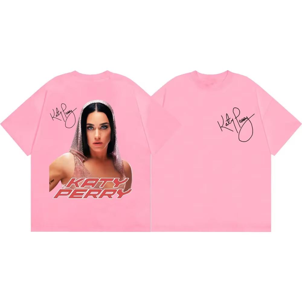 Vintage Washed Katy Perry Lifetimes Tour 2026 American Pop Icon Dance Pop Concert Tour Graphic T-shirt Men Women Printed Tee Summer Casual Fashion