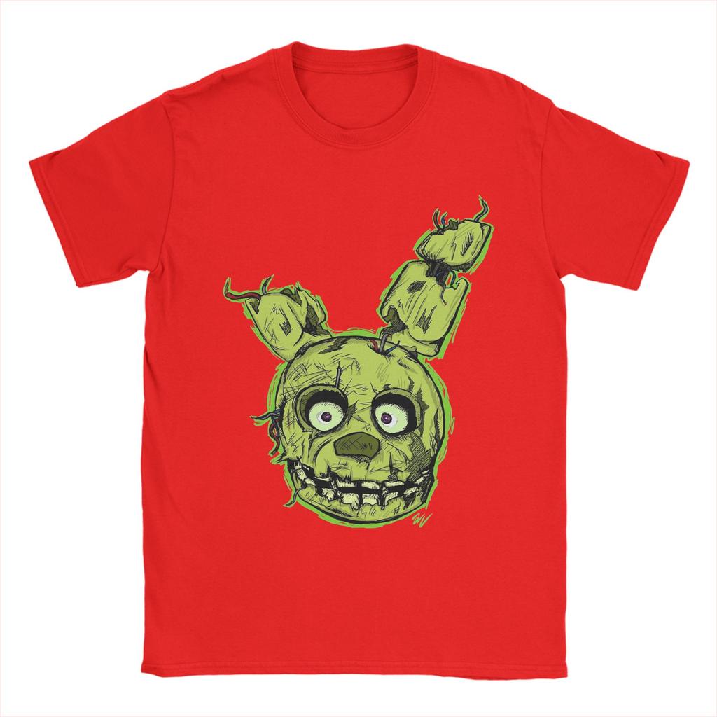 FNAF Springtrap  Five Nights At Freddys Men T Shirts  Creative Tees Short Sleeve Round Neck TShirt 100 Cotton Printed Tops