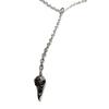 Mysterious Crow Skull Gothic Chain Necklace Metal Adjustable Length Neckchain Unisex Fashion Accessory for Party