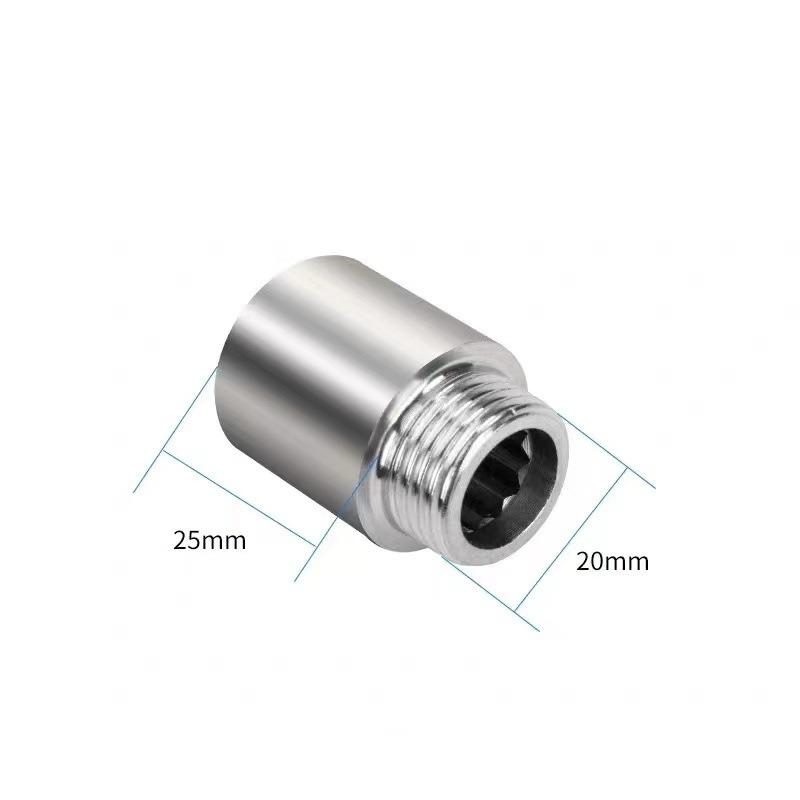 Stainless Steel Tube Extension Pipe Silver 10-60mm Bathroom Accessories Fittings for Water Pipes for Plumbing System