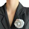 Elegant Camellia Brooch Stylish Flower Shaped Breastpin Ethnic Style Lapel Pin Wedding Party Holiday Gift for Her