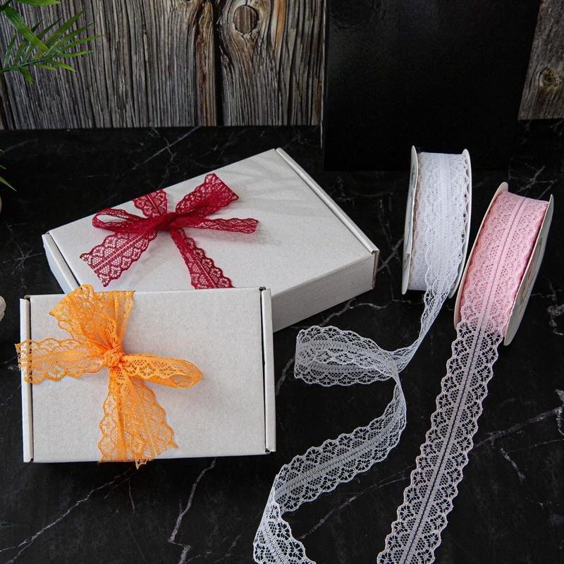 3cm50 Size Hollow Lace Ribbon Flower Bouquet Packaging Material Cake Ribbon Satin Diy Bow Ribbon