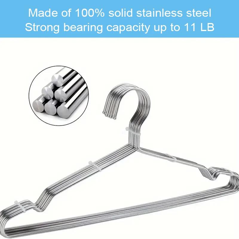 10/20/30pcs Metal Clothes Hangers With Shoulder Grooves, Non-slip Clothes Drying Rack, Heavy Duty Coat Hangers For Closet,