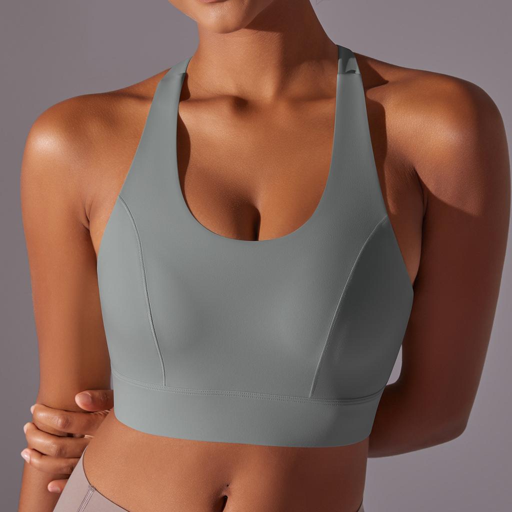 High Strength Sports Bra With Integrated Chest Cushion, Seamless Back Buckle, Yoga Vest, Shock-absorbing And Gathering, Beautiful Back Yoga Bra