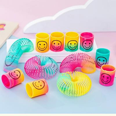 6/12/24/36 Rainbow Spring Party Small Gifts, Birthday Gifts, Mini Happy Face Jigsaw Puzzles with Colorful Spring Rings