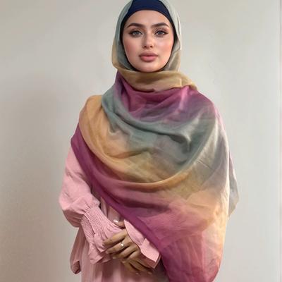 Malaysia's Long Scarf Women's Shawl Gradient Color Large Head Scarves