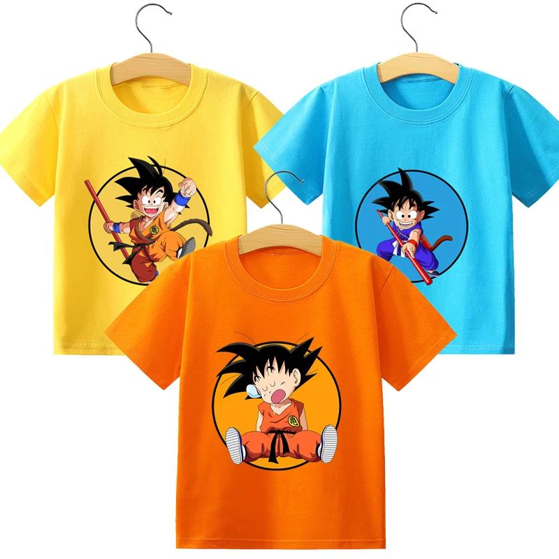 Dragons Ball Boy T Shirt Cartoon Summer Baby Clothes Son Goku Kids Tee Shirt Anime Printed Tops Short Sleeve Children Tees Gift