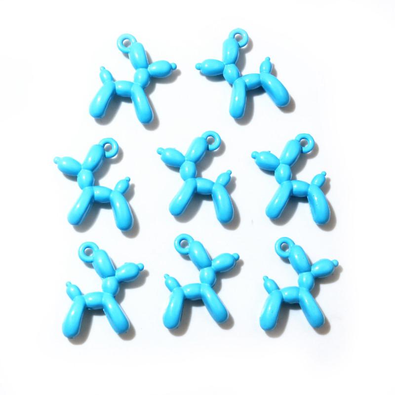 10pcs 19x14mm 3D Balloon Dog Metal Charms Pendant Multi-colors Mixed DIY Jewelry Making Findings Accessories Necklace Earring