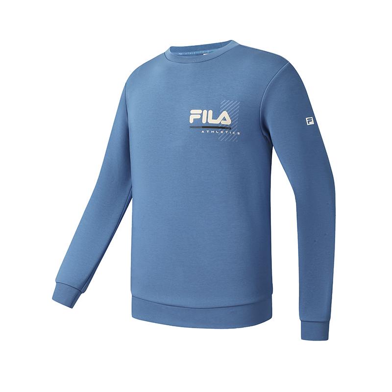 FILA Fitness Sweatshirts Men s Flash Butterfly Blue Crew Neck Moderate Regular A51M541205FDB 170/92A/M