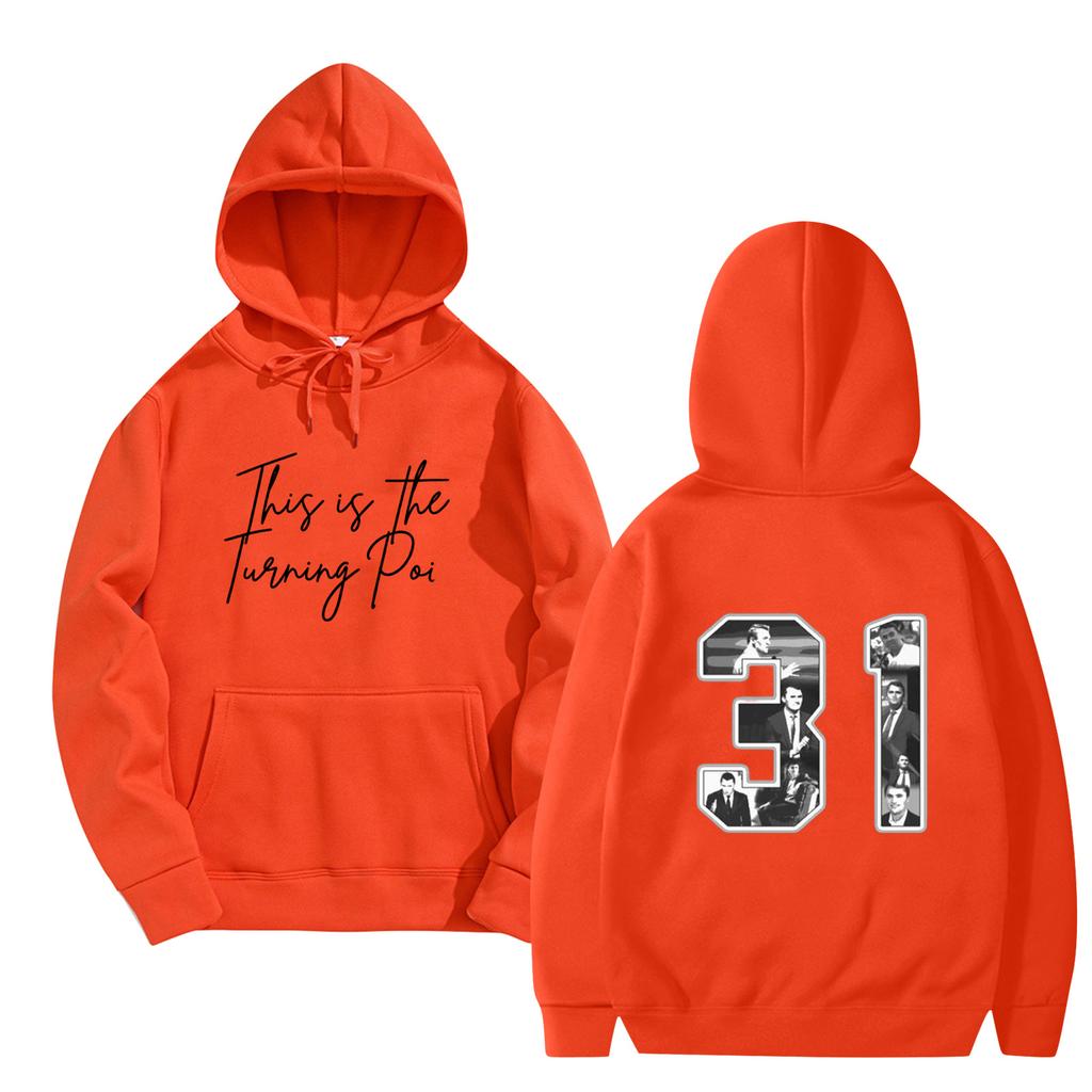 Women's And Men's  Fashionable Hooded Long Sleeved Printed Casual Pullover Unisex Sweatshirt Top
