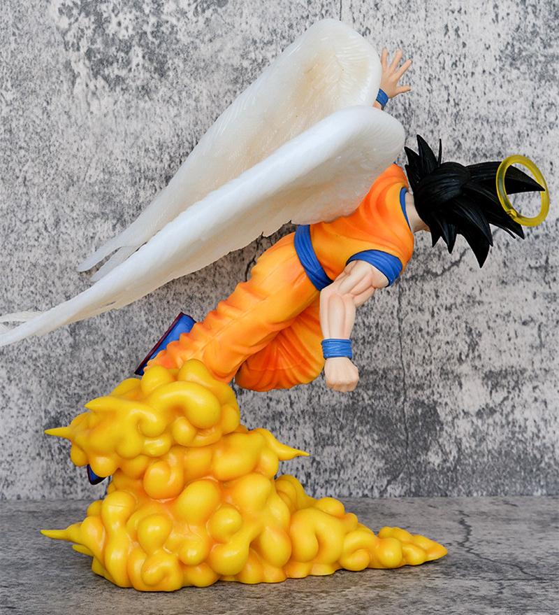 Anime Dragon Ball Z Super Saiyan Son Goku Angel Ver. GK PVC Action Figure Statue Collection Model Kids Toys Doll Gifts 29CM