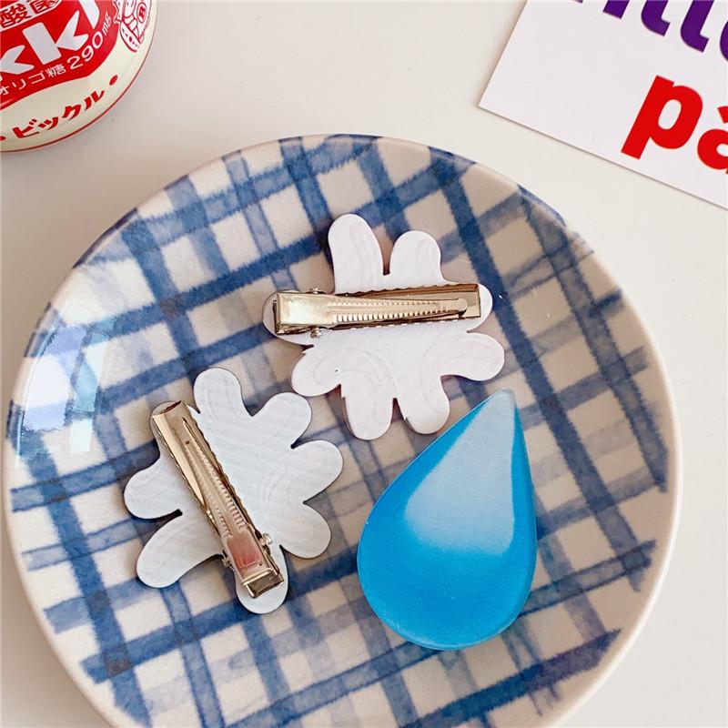 Water Drop Hairpin Expression Handmade Hair Clips for Finished Products Sweating Clip Sweaty Hair Clip Funny Side Clip