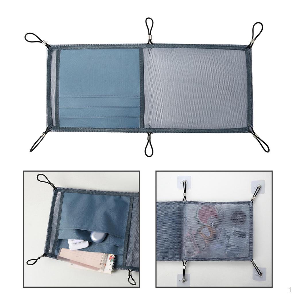 Desk Cable Organizer Net for Books And Supplies with Adjustable Storage