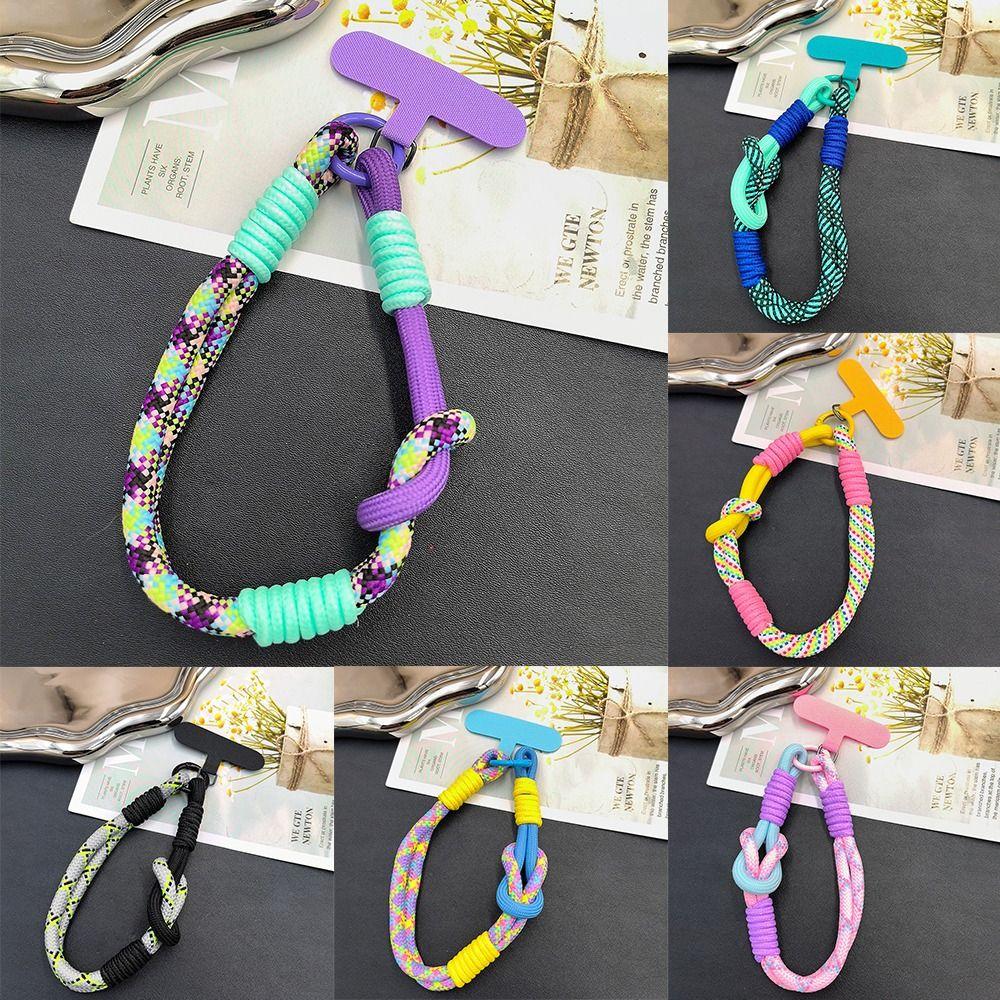 

Анти-втрачений телефонний ремінець на зап ястя дофаміновий підвісний шнур плетений телефонний шнурок аксесуари для підвіски фіолетовий/синій