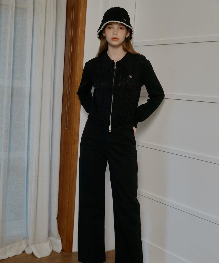 ANOETIC Anc Wool Twisted Bucket Hat_Black