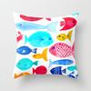 Ocean Mermaid Pattern Polyester Pillow Cover Sofa Office Car Cushion Cover Warm