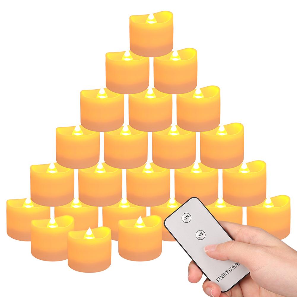 Flameless Votive Candles Battery Operated 200+ Hours Flickering Led Electric Tealights for Wedding Christmas Table Centerpieces