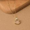 Ruyi Ping An Auspicious Clouds Chalcedony Necklace - Retro Chinese Longevity Pendant with High-End Luxury Feel.