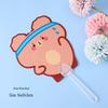 Creative Cartoon Animal Mini Folding Fan - Cute, Portable, Irregular Shape Fan for Kids and Students.