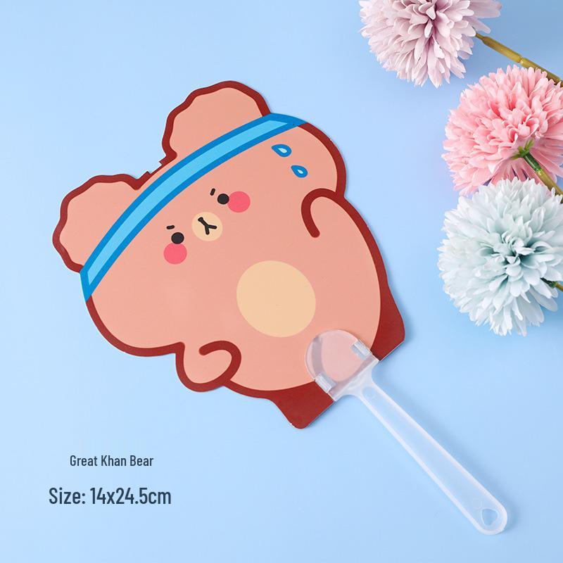 Creative Cartoon Animal Mini Folding Fan - Cute, Portable, Irregular Shape Fan for Kids and Students.