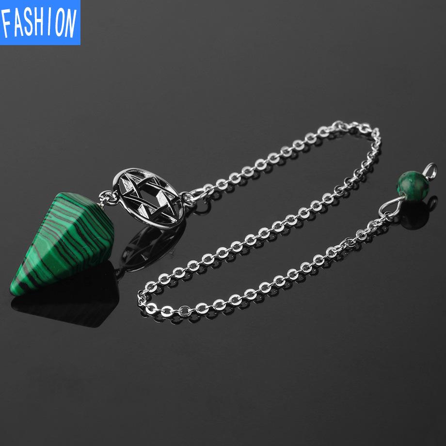 Spirit Pendulum Natural Crystal Pendant Treatment Point Pendulum Weika Meditation Semi Gem Jewelry Gift