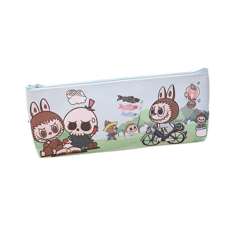 New Cartoon Children's Pencil Bag Pu Double-sided Full-printed Stationery Bag Large-capacity Student Storage Bag