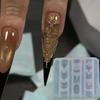Transparent Lace Nail Mold For Women, Silicone Embossed Design Lace Nail Stencil Professional Manicure Mold DIY Crafts Daily Use