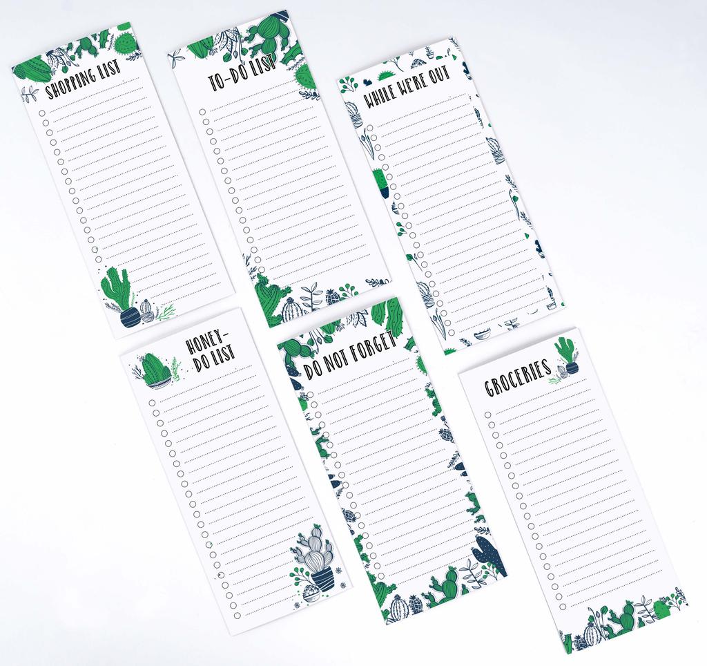 Inkdotpot Pack of 6 Funny Magnetic Dry Erase List For Fridge, Wipe Clean w  NoStain, Quick Notes Shopping & Grocery List Whiteboard for Fridge