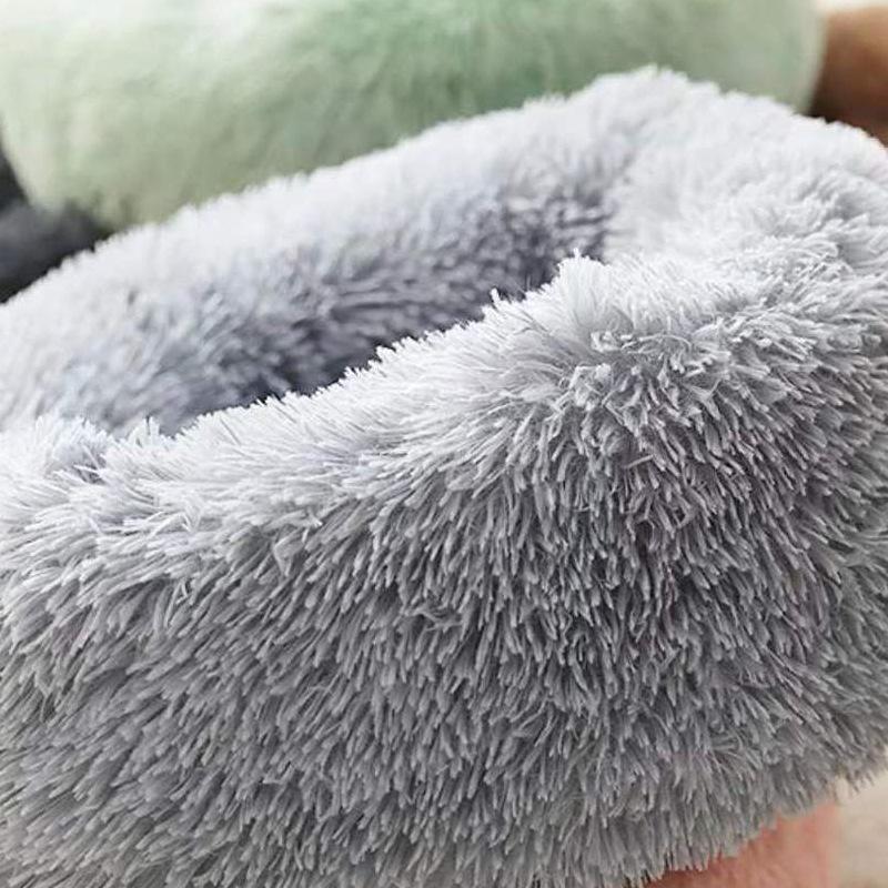 Caseta arenero gato felpa redondo arenero mascota cama perro cojín invierno perro cama mascota suministros mascotas
