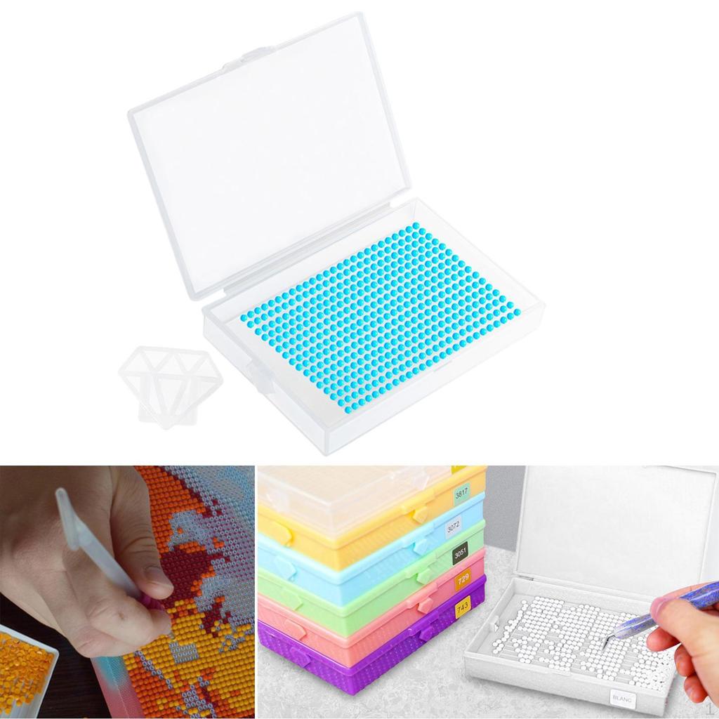 Diamond Art Tray with Lid Bead Organizer Stackable Line Up Easy To Use Sorting Sorter for