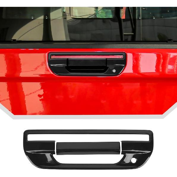 JeCar Carbon Fiber Tailgate Door Handle Cover Trim Accessories for Jeep Gladiator JT 2020-2023