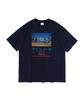 CARGOBROS FOR WOMAN The Blue Wave Graphic Short Sleeve T-Shirt (Navy)