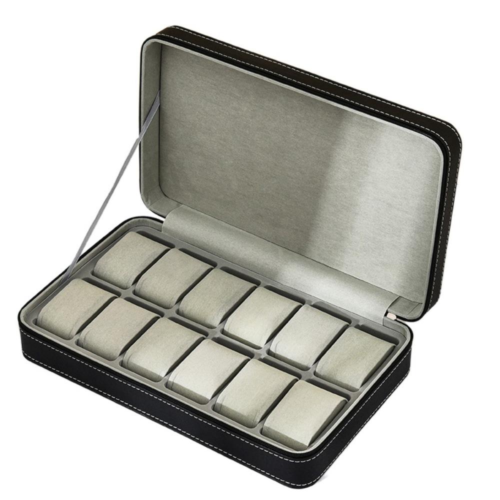 PU Watch Storage Box 6/10/12 Grids Watch Organizer Multipurpose Watch Display Box  Gift