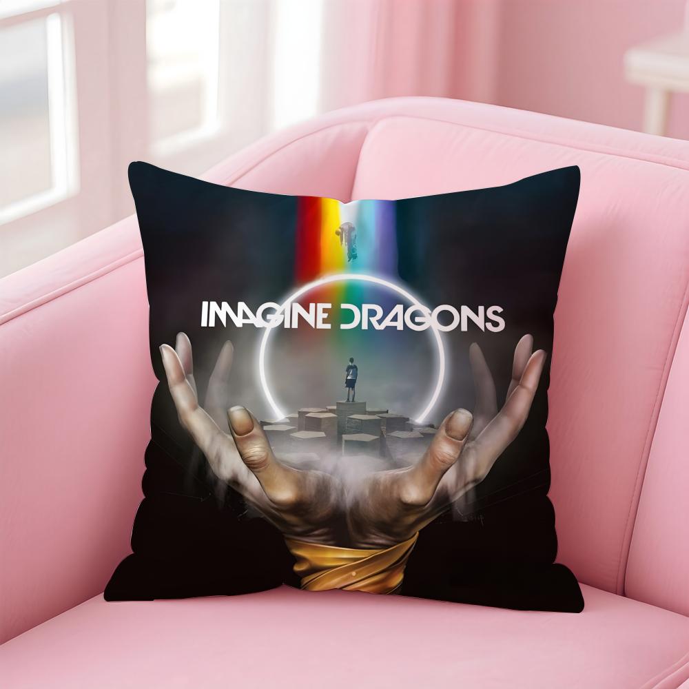 Federa Cuscino Pattern Passionale Band Imagine Dragons Tessuto Morbido Amichevole Cerniera a Scomparsa