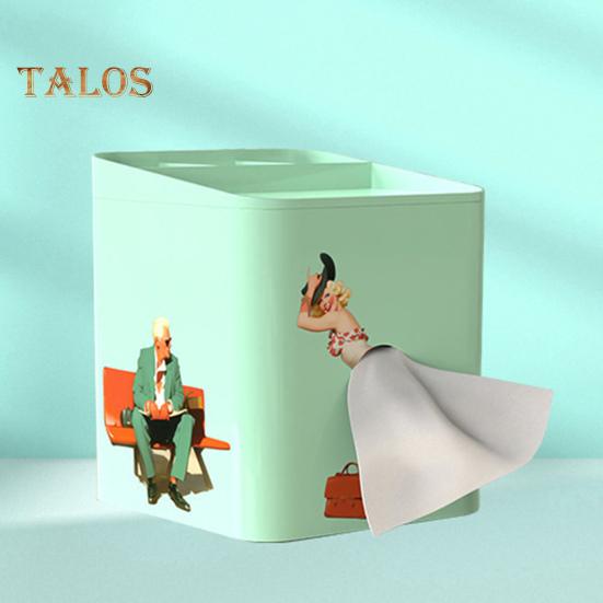 Suport decorativ pentru cutie de șervețele cu capac detașabil Capacitate mare, model unic, cutie de hârtie absorbantă, ornament de birou