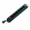 Rev Ritter 00146171 Supraline Power Strip with 6 Sockets and Switch Anthracite 2.4 M