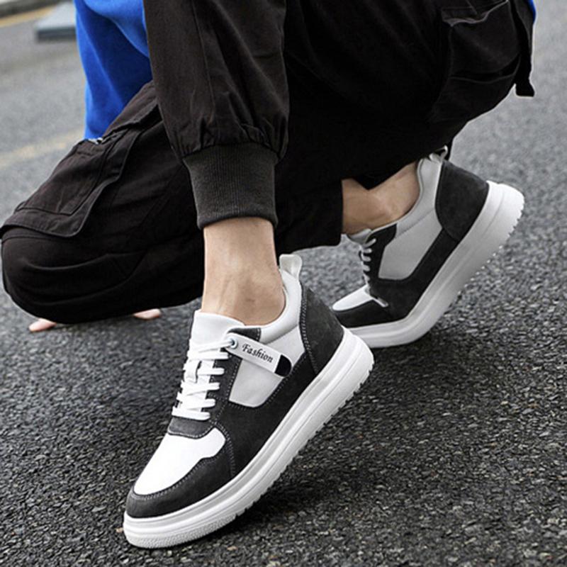 6/8/10CM Dicke Sohle Erhöhende Schuhe Strapazierfähiges Herrenschuhwerk Mode Herren Freizeitschuhe Herren Low-Cut Sneaker Atmungsaktive Höhe